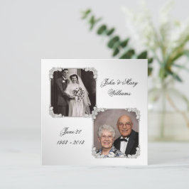60周年結婚記念日の写真招待状カード 招待状