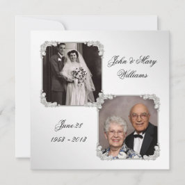 60周年結婚記念日の写真招待状カード 招待状