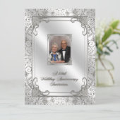 60周年結婚記念日の写真招待状カード 招待状 (スタンド正面)