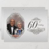 60周年結婚記念日の写真招待状カード 招待状 (正面/裏面)