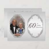 60周年結婚記念日の写真招待状カード 招待状 (正面/裏面)