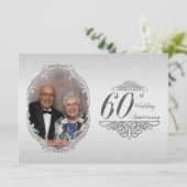 60周年結婚記念日の写真招待状カード 招待状 (スタンド正面)