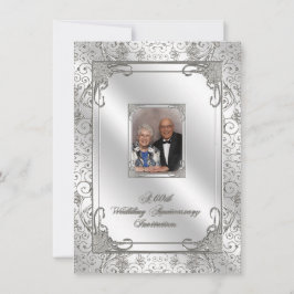 60周年結婚記念日の写真招待状カード 招待状
