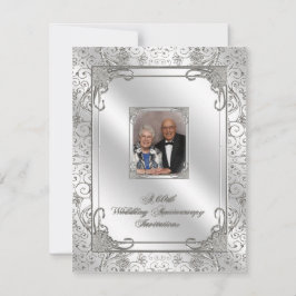 60周年結婚記念日の写真招待状カード 招待状