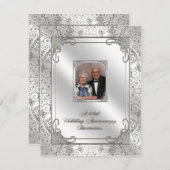 60周年結婚記念日の写真招待状カード 招待状 (正面/裏面)