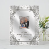 60周年結婚記念日の写真招待状カード 招待状 (スタンド正面)