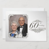 60周年結婚記念日の写真招待状カード 招待状 (正面)
