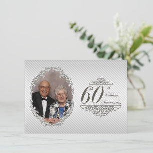 60周年結婚記念日の写真招待状カード 招待状