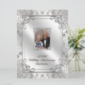 60周年結婚記念日の写真招待状カード 招待状 (スタンド正面)