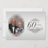 60周年結婚記念日の写真招待状カード 招待状 (正面)