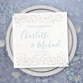 60周年結婚記念日の台本 ハートのコンフェッティ スタンダードカクテルナプキン