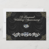 60周年結婚記念日の招待状カード 招待状 (正面)