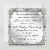 60周年結婚記念日の招待状カード 招待状 (裏面)