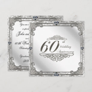 60周年結婚記念日の招待状カード 招待状