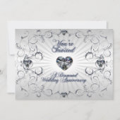 60周年結婚記念日の招待状カード 招待状 (正面)