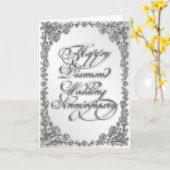 60周年結婚記念日グリーティングカード カード (黄色い花)