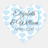 60周年結婚記念日ダイヤモンド・セレブレーション ハートシール (正面)