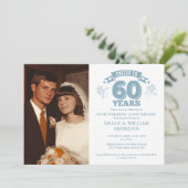 60周年結婚記念日写真にお祝いを 招待状 (スタンド正面)