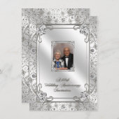 60周年結婚記念日写真招待状カード 招待状 (正面/裏面)