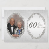 60周年結婚記念日写真招待状カード 招待状 (正面)