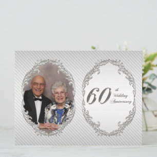 60周年結婚記念日写真招待状カード 招待状