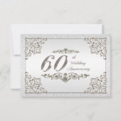 60周年結婚記念日出欠確認カード 招待状 (正面)