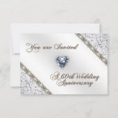 60周年結婚記念日出欠確認招待カード 招待状 (正面)