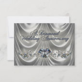 60周年結婚記念日出欠確認招待状デジタルカード 招待状 (正面)