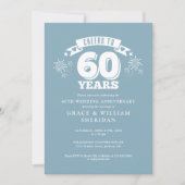 60周年結婚記念日招待状にお祝いを 招待状 (正面)