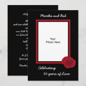 60周年結婚記念日招待状の写真 招待状 (正面/裏面)