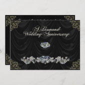 60周年結婚記念日招待状カード 招待状 (正面/裏面)