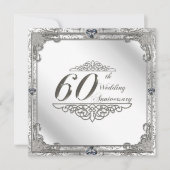 60周年結婚記念日招待状カード 招待状 (正面)