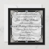 60周年結婚記念日招待状カード 招待状 (裏面)