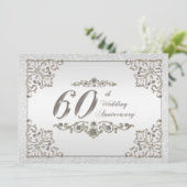 60周年結婚記念日招待状カード 招待状 (スタンド正面)