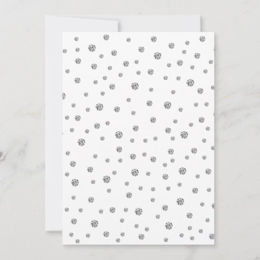 60周年結婚記念日招待状 - シルバー ホワイト 招待状 (裏面)