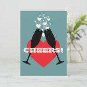 60周年結婚記念日招待状 - 乾杯！ 招待状 (スタンド正面)