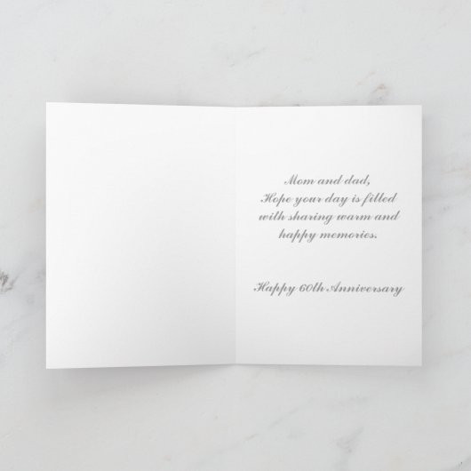 60周年結婚記念日 お母さんお父さんへ カード (内部)