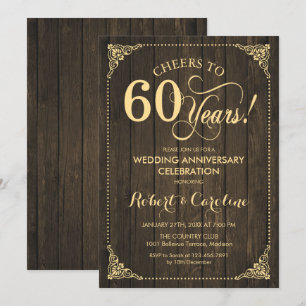 60周年結婚記念日 - ゴールドウッド 招待状