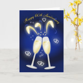 60周年結婚記念日 ダイヤモンドウェディング カード (黄色い花)