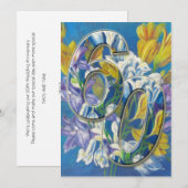 60周年結婚記念日 フリージアの招待状 招待状 (正面/裏面)