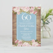 60周年結婚記念日 ラスティックローズ グリーンナリー 招待状 (スタンド正面)