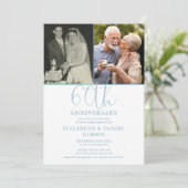 60周年結婚記念日　過去と現在　2枚の写真 招待状 (スタンド正面)