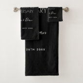 60周年結婚記念日 黒白 バスタオルセット (インサイチュ)