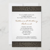 60周年結婚記念 ダマスク ヴィンテージ ご招待状 招待状 (裏面)