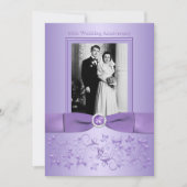 60周年結婚記念 ラベンダー花の招待状 招待状 (正面)