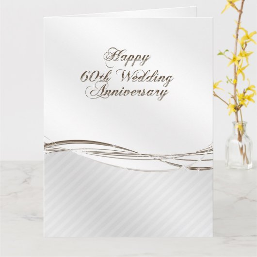 60周年結婚 カード (黄色い花)