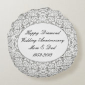60周年結婚 ラウンドクッション (裏面)