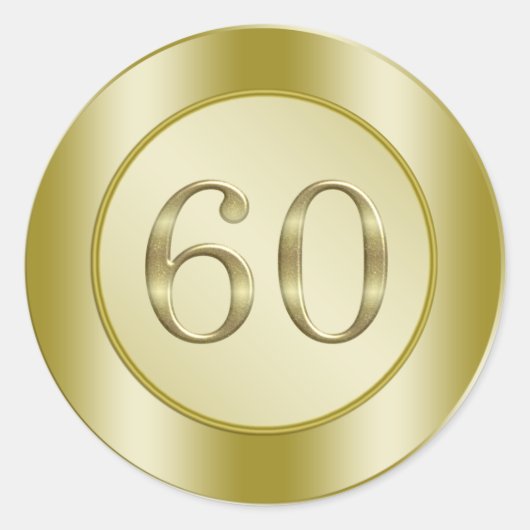 60周年結婚 ラウンドシール (正面)