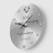 60周年結婚 ラージ壁時計 (傾斜)