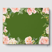 60周年記念のゴールド箔グリーン ゲストブック (裏面)